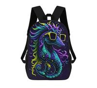 sinyumoney Zaino Scolastico Per Bambini Stampato in 3D Cute Whimsical Seahorse Borsa Scolastica Per Bambini, Zaini Da Viaggio, Borse Per Libri Alla Moda, Zaino Di Grande Capacità 17inch