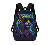 sinyumoney Zaino Scolastico Per Bambini Stampato in 3D Cute Whimsical Tiger Borsa Scolastica Per Bambini, Zaini Da Viaggio, Borse Per Libri Alla Moda, Zaino Di Grande Capacità 17inch