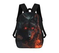sinyumoney Zaino Scolastico Per Bambini Stampato in 3D Dangerous Black Wolf Borse Per Libri Borse Scolastiche Da Viaggio Ad Alta Capacità Per Bambini/studenti/adulti 17inch