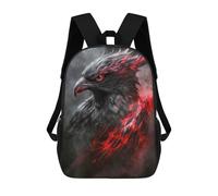 sinyumoney Zaino Scolastico Per Bambini Stampato in 3D Dark Fiery Raven Zaino Per Bambini Ad Alta Capacità, Zaini Da Viaggio, Borse Per Libri, Zaino Scolastico Per Bambini 17inch