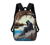 sinyumoney Zaino Scolastico Per Bambini Stampato in 3D Death Amid Life Zaino Per Bambini Ad Alta Capacità, Zaini Da Viaggio, Borse Per Libri, Zaino Scolastico Per Bambini 17inch