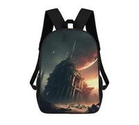 sinyumoney Zaino Scolastico Per Bambini Stampato in 3D Distant Planet's Shadowed Ruins Zaini Alla Moda Casual Zaini Per Bambini Zaino Casual Da Esterno Borse Da Viaggio Carine 17inch