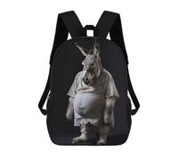sinyumoney Zaino Scolastico Per Bambini Stampato in 3D Donkey Fat Borse Per Libri Borse Scolastiche Da Viaggio Ad Alta Capacità Per Bambini/studenti/adulti 17inch