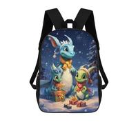 sinyumoney Zaino Scolastico Per Bambini Stampato in 3D Dragon Christmas Family Borse Per Libri Borse Scolastiche Da Viaggio Ad Alta Capacità Per Bambini/studenti/adulti 17inch