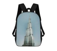 sinyumoney Zaino Scolastico Per Bambini Stampato in 3D Dubai Borse Per Libri Borse Scolastiche Da Viaggio Ad Alta Capacità Per Bambini/studenti/adulti 17inch