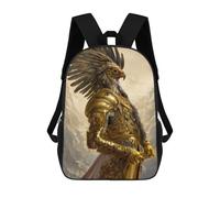 sinyumoney Zaino Scolastico Per Bambini Stampato in 3D Eagle in Golden Armor Borsa Scolastica Per Bambini, Zaini Da Viaggio, Borse Per Libri Alla Moda, Zaino Di Grande Capacità 17inch