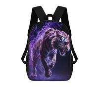 sinyumoney Zaino Scolastico Per Bambini Stampato in 3D Electric Tiger Roar -2 Borse Per Libri Borse Scolastiche Da Viaggio Ad Alta Capacità Per Bambini/studenti/adulti 17inch