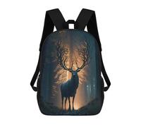 sinyumoney Zaino Scolastico Per Bambini Stampato in 3D Enchanted Forest Deer -5 Borsa Scolastica Per Bambini, Zaini Da Viaggio, Borse Per Libri Alla Moda, Zaino Di Grande Capacità 17inch
