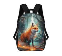 sinyumoney Zaino Scolastico Per Bambini Stampato in 3D Enchanted Forest Fox -4 Borse Per Libri Borse Scolastiche Da Viaggio Ad Alta Capacità Per Bambini/studenti/adulti 17inch