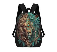 sinyumoney Zaino Scolastico Per Bambini Stampato in 3D Enchanted Lion Portrait -7 Zaino Per Bambini Ad Alta Capacità, Zaini Da Viaggio, Borse Per Libri, Zaino Scolastico Per Bambini 17inch