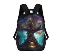 sinyumoney Zaino Scolastico Per Bambini Stampato in 3D Enchanted Treehouse -5 Zaino Per Bambini Ad Alta Capacità, Zaini Da Viaggio, Borse Per Libri, Zaino Scolastico Per Bambini 17inch