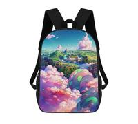 sinyumoney Zaino Scolastico Per Bambini Stampato in 3D Fantasy Cloudscape Village Borse Per Libri Borse Scolastiche Da Viaggio Ad Alta Capacità Per Bambini/studenti/adulti 17inch