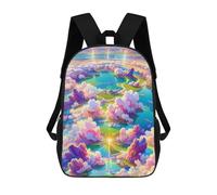 sinyumoney Zaino Scolastico Per Bambini Stampato in 3D Fantasy Cloudscape with Luminous River Borse Per Libri Borse Scolastiche Da Viaggio Ad Alta Capacità Per Bambini/studenti/adulti 17inch