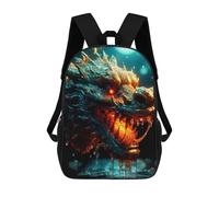sinyumoney Zaino Scolastico Per Bambini Stampato in 3D Fiery Dragon Head Borsa Scolastica Per Bambini, Zaini Da Viaggio, Borse Per Libri Alla Moda, Zaino Di Grande Capacità 17inch