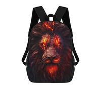 sinyumoney Zaino Scolastico Per Bambini Stampato in 3D Fiery Lion Portrait -1 Borse Per Libri Borse Scolastiche Da Viaggio Ad Alta Capacità Per Bambini/studenti/adulti 17inch