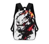 sinyumoney Zaino Scolastico Per Bambini Stampato in 3D Fiery Pitbull Portrait Zaino Per Bambini Ad Alta Capacità, Zaino Da Viaggio Alla Moda, Borsa Scolastica Per Bambini, Zaino Casual 17inch