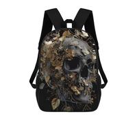 sinyumoney Zaino Scolastico Per Bambini Stampato in 3D Floral Skull Art Borsa Scolastica Per Bambini, Zaini Da Viaggio, Borse Per Libri Alla Moda, Zaino Di Grande Capacità 17inch