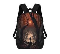 sinyumoney Zaino Scolastico Per Bambini Stampato in 3D Forest Path to Sunset Zaino Per Bambini Ad Alta Capacità, Zaini Da Viaggio, Borse Per Libri, Zaino Scolastico Per Bambini 17inch