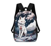sinyumoney Zaino Scolastico Per Bambini Stampato in 3D Fox Kitsune Borse Per Libri Borse Scolastiche Da Viaggio Ad Alta Capacità Per Bambini/studenti/adulti 17inch