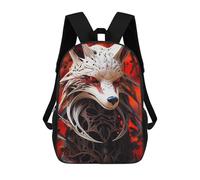 sinyumoney Zaino Scolastico Per Bambini Stampato in 3D Fox Spirit Mask Artwork Borse Per Libri Borse Scolastiche Da Viaggio Ad Alta Capacità Per Bambini/studenti/adulti 17inch