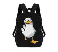 sinyumoney Zaino Scolastico Per Bambini Stampato in 3D Funny White Duck Borse Per Libri Borse Scolastiche Da Viaggio Ad Alta Capacità Per Bambini/studenti/adulti 17inch