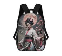 sinyumoney Zaino Scolastico Per Bambini Stampato in 3D Geisha Japan Landscape Zaino Per Bambini Ad Alta Capacità, Zaini Da Viaggio, Borse Per Libri, Zaino Scolastico Per Bambini 17inch