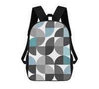 sinyumoney Zaino Scolastico Per Bambini Stampato in 3D Geometric Set Zaini Per Libri Zaini Casual Da Viaggio Zaini Da Giorno Di Grande Capacità Per Ragazzi 17inch
