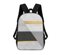 sinyumoney Zaino Scolastico Per Bambini Stampato in 3D Geometric Shapes XII Borsa Scolastica Per Bambini, Zaini Da Viaggio, Borse Per Libri Alla Moda, Zaino Di Grande Capacità 17inch