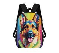 sinyumoney Zaino Scolastico Per Bambini Stampato in 3D German Shepherd Colorful Zaino Da Viaggio Ad Alta Capacità Borse Per Libri Alla Moda Zaini Casual Per Bambini Per La Scuola 17inch