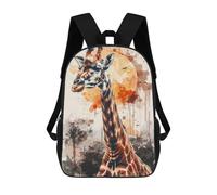 sinyumoney Zaino Scolastico Per Bambini Stampato in 3D Giraffe Sun Watercolor Borse Per Libri Borse Scolastiche Da Viaggio Ad Alta Capacità Per Bambini/studenti/adulti 17inch