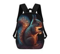sinyumoney Zaino Scolastico Per Bambini Stampato in 3D Glowing Squirrel Artwork Borsa Scolastica Per Bambini, Zaini Da Viaggio, Borse Per Libri Alla Moda, Zaino Di Grande Capacità 17inch