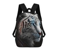 sinyumoney Zaino Scolastico Per Bambini Stampato in 3D Glowing White Tiger Portrait Zaini Per Libri Zaini Casual Da Viaggio Zaini Da Giorno Di Grande Capacità Per Ragazzi 17inch