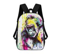 sinyumoney Zaino Scolastico Per Bambini Stampato in 3D Gorilla Borsa Scolastica Per Bambini, Zaini Da Viaggio, Borse Per Libri Alla Moda, Zaino Di Grande Capacità 17inch