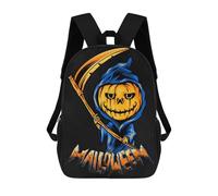 sinyumoney Zaino Scolastico Per Bambini Stampato in 3D Halloween Pumpkin Evil Borse Per Libri Borse Scolastiche Da Viaggio Ad Alta Capacità Per Bambini/studenti/adulti 17inch