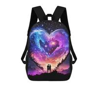 sinyumoney Zaino Scolastico Per Bambini Stampato in 3D Heart-Shaped Galaxy Romance Zaino Per Bambini Ad Alta Capacità, Zaino Da Viaggio Alla Moda, Borsa Scolastica Per Bambini, Zaino Casual 17inch