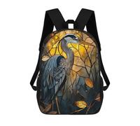 sinyumoney Zaino Scolastico Per Bambini Stampato in 3D Heron Kintsugi Art Zaino Sportivo Per Ragazzi E Ragazze Zaino Alla Moda 17inch