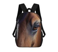 sinyumoney Zaino Scolastico Per Bambini Stampato in 3D Horse Close Up Zaino Per Bambini Ad Alta Capacità, Zaini Da Viaggio, Borse Per Libri, Zaino Scolastico Per Bambini 17inch