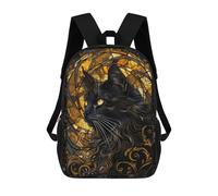 sinyumoney Zaino Scolastico Per Bambini Stampato in 3D Kintsugi Black Cat Borse Per Libri Borse Scolastiche Da Viaggio Ad Alta Capacità Per Bambini/studenti/adulti 17inch