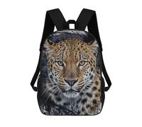 sinyumoney Zaino Scolastico Per Bambini Stampato in 3D Leopard Portrait Borse Per Libri Borse Scolastiche Da Viaggio Ad Alta Capacità Per Bambini/studenti/adulti 17inch