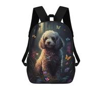 sinyumoney Zaino Scolastico Per Bambini Stampato in 3D Magical Forest Poodle Zaini Alla Moda Casual Zaini Per Bambini Zaino Casual Da Esterno Borse Da Viaggio Carine 17inch