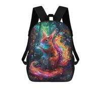 sinyumoney Zaino Scolastico Per Bambini Stampato in 3D Magical Forest Squirrel Art Print Borse Per Libri Borse Scolastiche Da Viaggio Ad Alta Capacità Per Bambini/studenti/adulti 17inch
