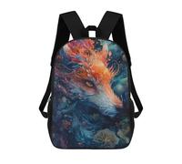 sinyumoney Zaino Scolastico Per Bambini Stampato in 3D Magical Fox Artwork Zaino Per Bambini Ad Alta Capacità, Zaini Da Viaggio, Borse Per Libri, Zaino Scolastico Per Bambini 17inch