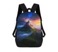 sinyumoney Zaino Scolastico Per Bambini Stampato in 3D Mountain Peak Sunset Borse Per Libri Borse Scolastiche Da Viaggio Ad Alta Capacità Per Bambini/studenti/adulti 17inch
