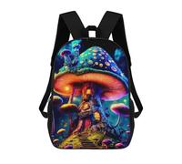 sinyumoney Zaino Scolastico Per Bambini Stampato in 3D Mystical Mushroom House-1 Zaino Per Bambini Ad Alta Capacità, Zaini Da Viaggio, Borse Per Libri, Zaino Scolastico Per Bambini 17inch