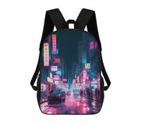 sinyumoney Zaino Scolastico Per Bambini Stampato in 3D Neon Cityscape-113 Borse Per Libri Borse Scolastiche Da Viaggio Ad Alta Capacità Per Bambini/studenti/adulti 17inch