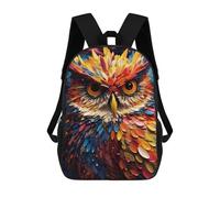 sinyumoney Zaino Scolastico Per Bambini Stampato in 3D Owl Color Borse Per Libri Borse Scolastiche Da Viaggio Ad Alta Capacità Per Bambini/studenti/adulti 17inch