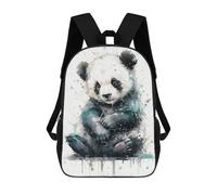 sinyumoney Zaino Scolastico Per Bambini Stampato in 3D Panda Watercolor Zaino Per Bambini Ad Alta Capacità, Zaini Da Viaggio, Borse Per Libri, Zaino Scolastico Per Bambini 17inch
