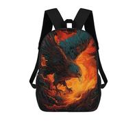 sinyumoney Zaino Scolastico Per Bambini Stampato in 3D Phoenix Majesty Zaino Per Bambini Ad Alta Capacità, Zaino Da Viaggio Alla Moda, Borsa Scolastica Per Bambini, Zaino Casual 17inch