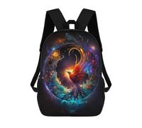sinyumoney Zaino Scolastico Per Bambini Stampato in 3D Phoenix Rising Cosmic Artwork Borsa Scolastica Per Bambini, Zaini Da Viaggio, Borse Per Libri Alla Moda, Zaino Di Grande Capacità 17inch