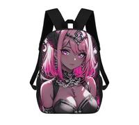 sinyumoney Zaino Scolastico Per Bambini Stampato in 3D Pink-Haired Anime Angel Borse Per Libri Borse Scolastiche Da Viaggio Ad Alta Capacità Per Bambini/studenti/adulti 17inch